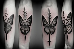 butterfly-knife tattoo idea