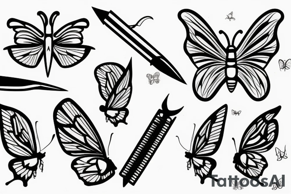 butterfly-knife tattoo idea
