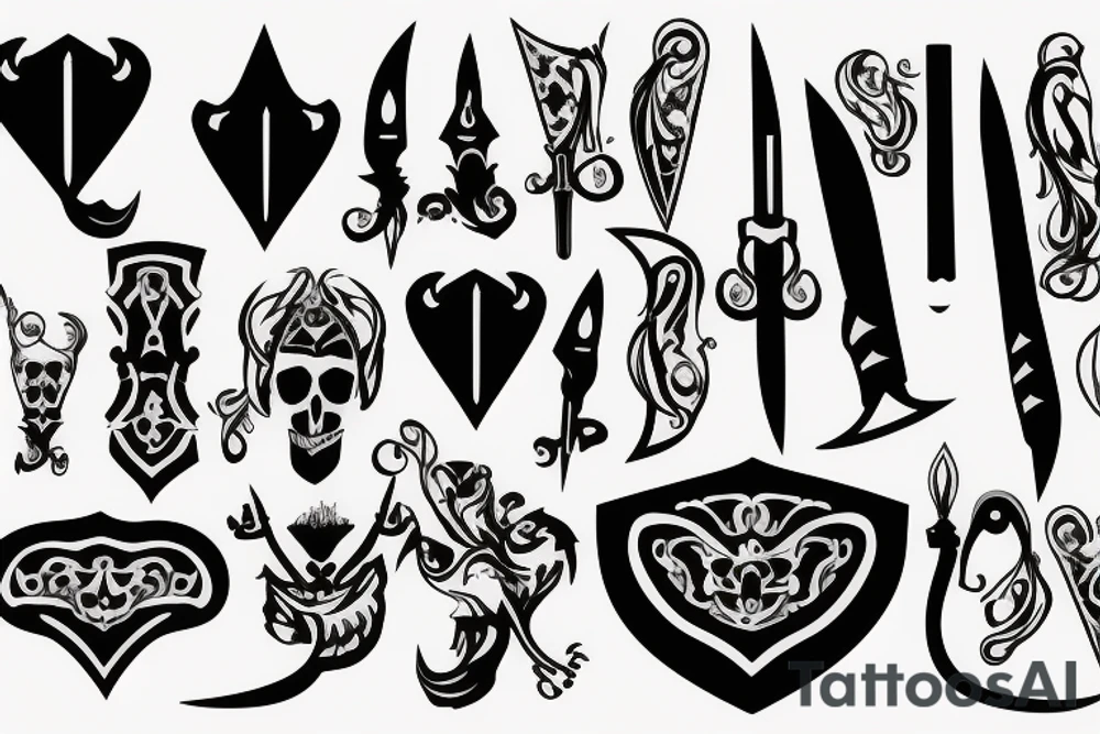 knife tattoo idea