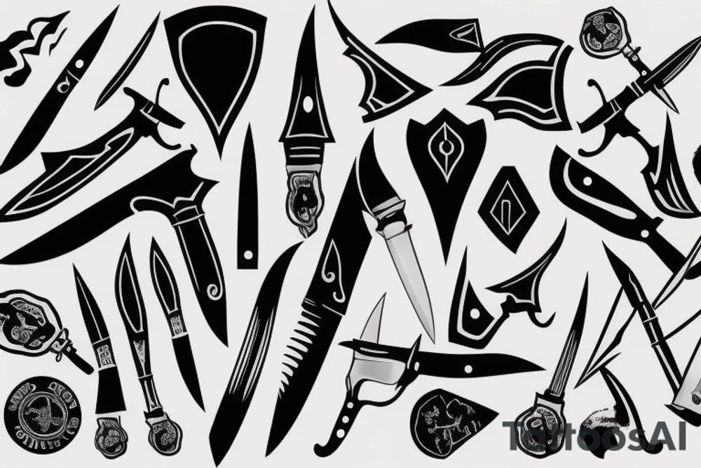 knife tattoo idea