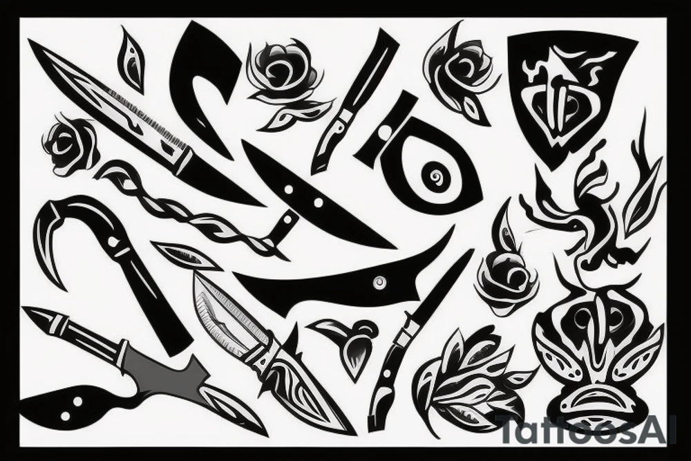 knife tattoo idea