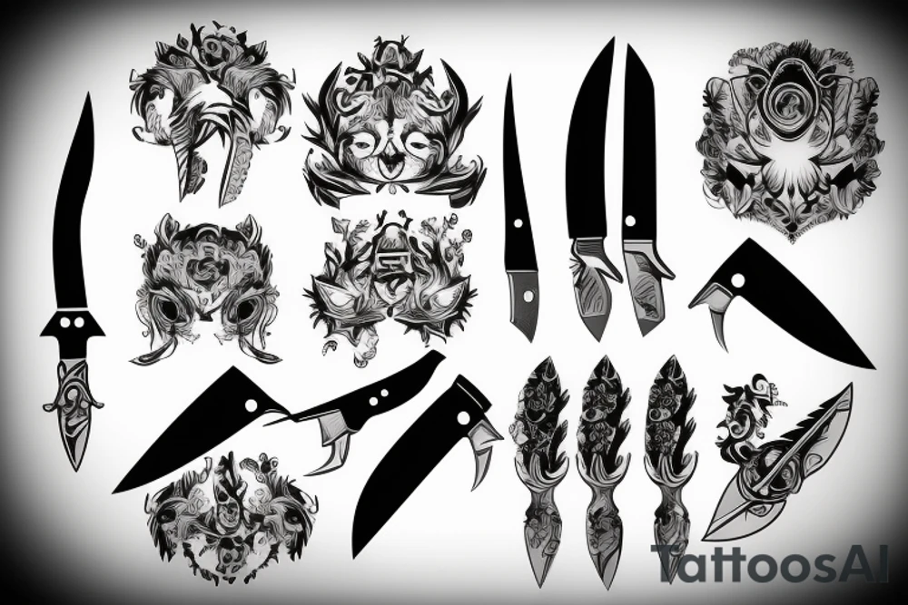 knife tattoo idea