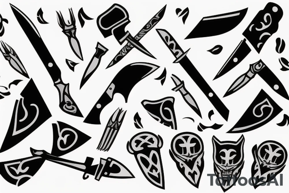 knife tattoo idea