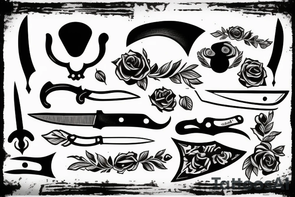 knife tattoo idea