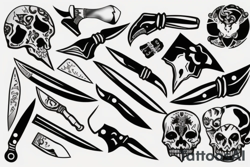 knife tattoo idea