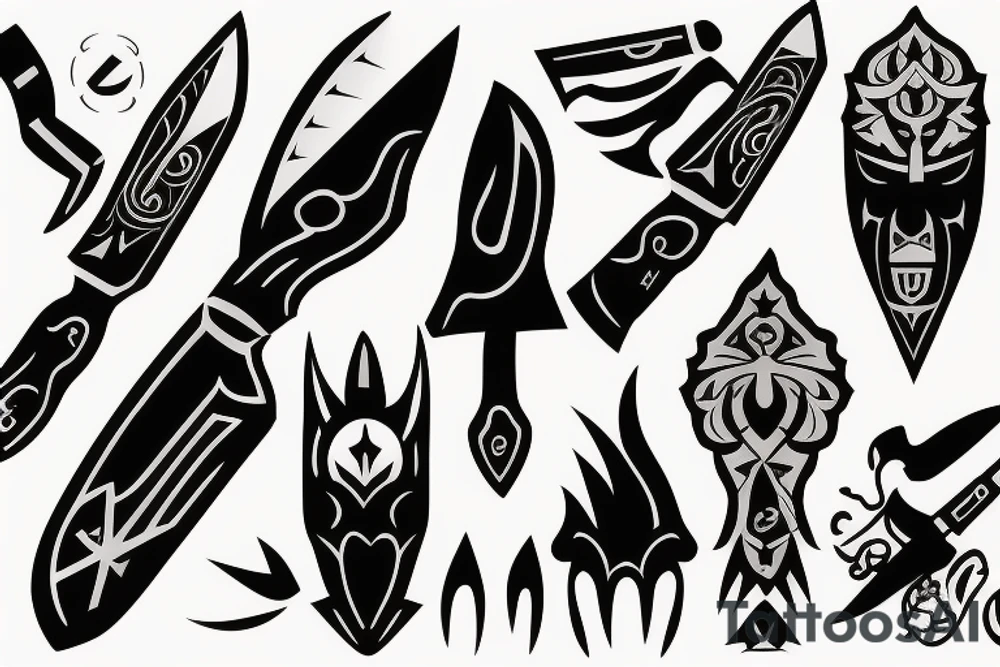 knife tattoo idea