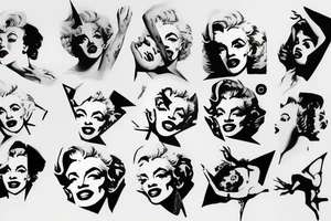 baphomet marilyn monroe tattoo idea