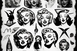 baphomet marilyn monroe tattoo idea