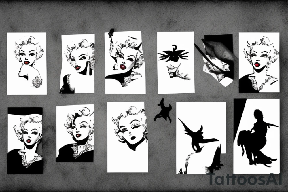 baphomet marilyn monroe tattoo idea