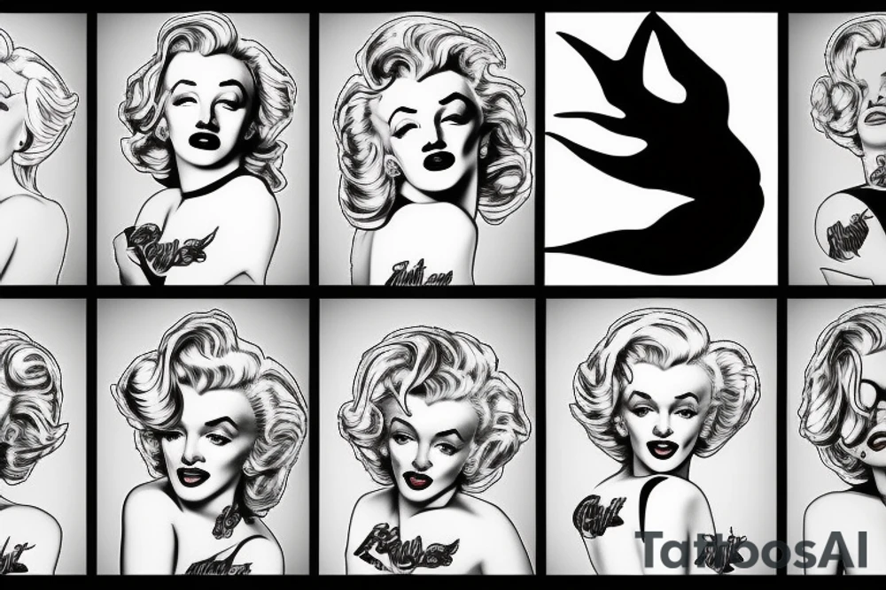 baphomet marilyn monroe tattoo idea