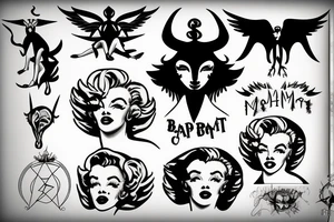 baphomet marilyn monroe tattoo idea