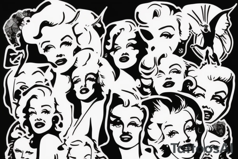 baphomet marilyn monroe tattoo idea