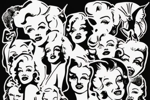 baphomet marilyn monroe tattoo idea