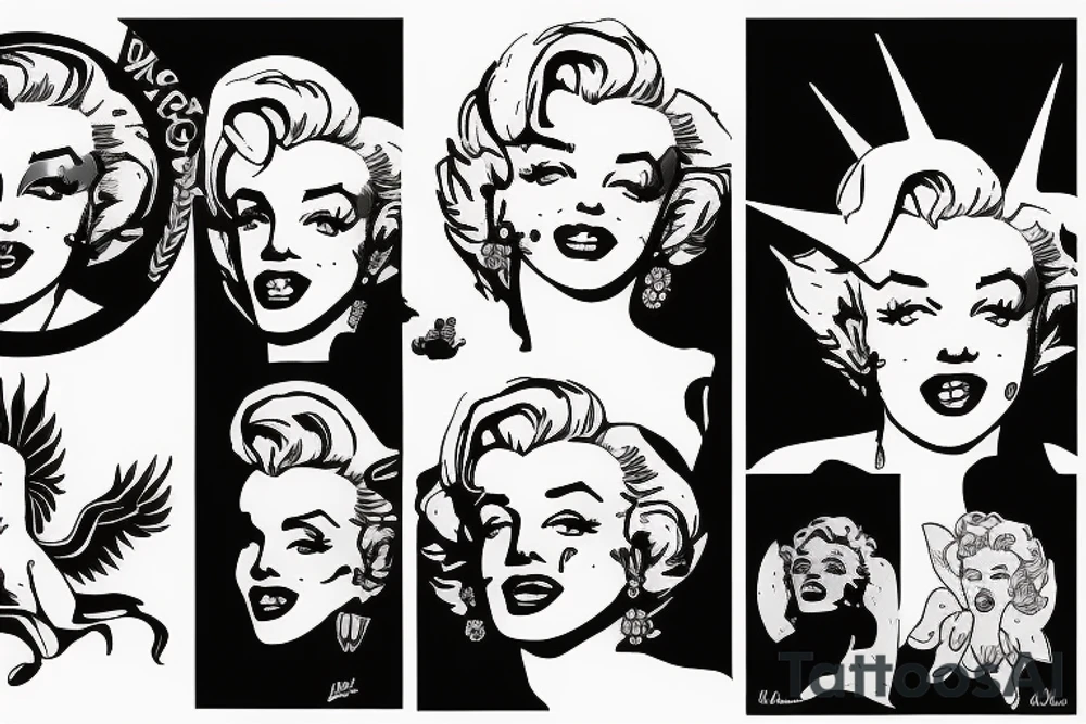 baphomet marilyn monroe tattoo idea