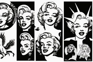 baphomet marilyn monroe tattoo idea
