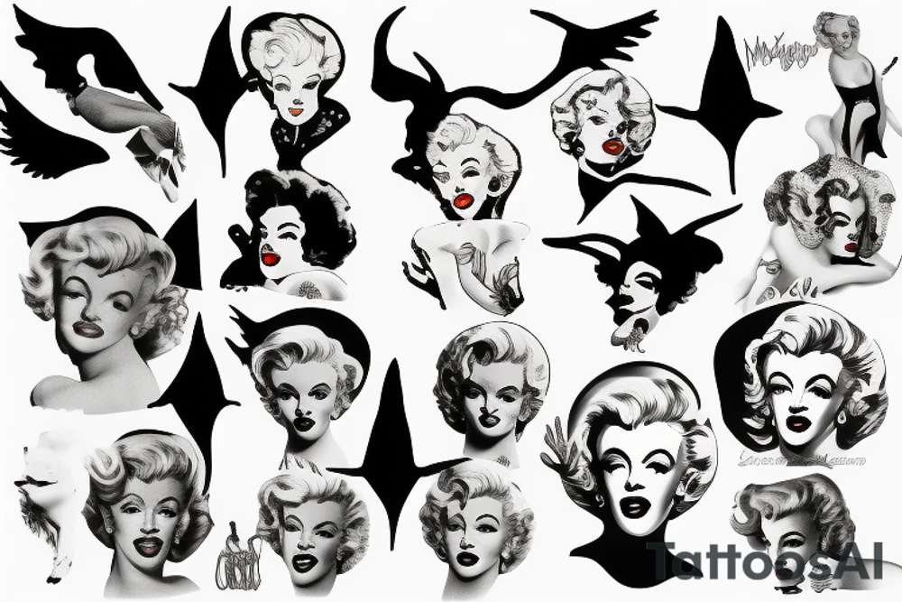 baphomet marilyn monroe tattoo idea