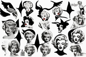baphomet marilyn monroe tattoo idea