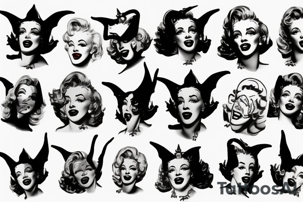 baphomet marilyn monroe tattoo idea