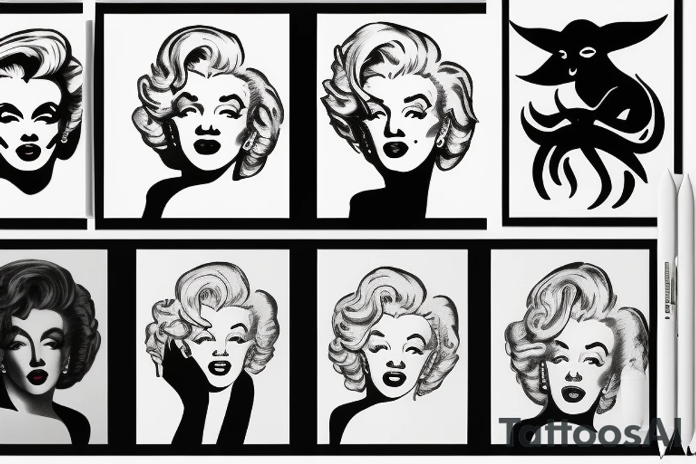 baphomet marilyn monroe tattoo idea