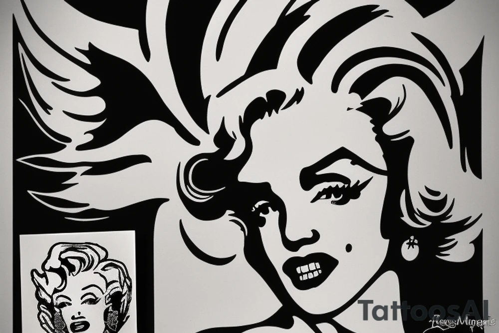 baphomet marilyn monroe tattoo idea