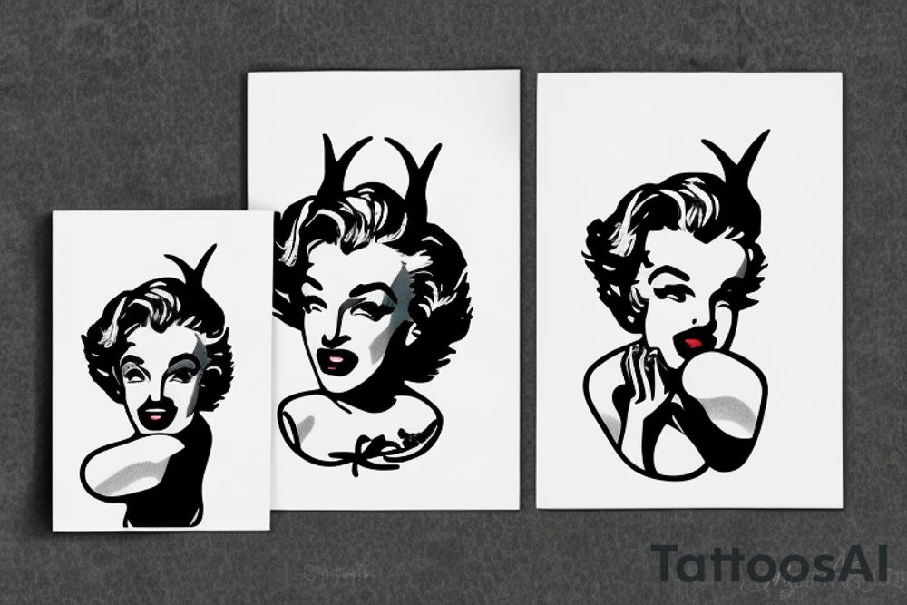 baphomet marilyn monroe tattoo idea