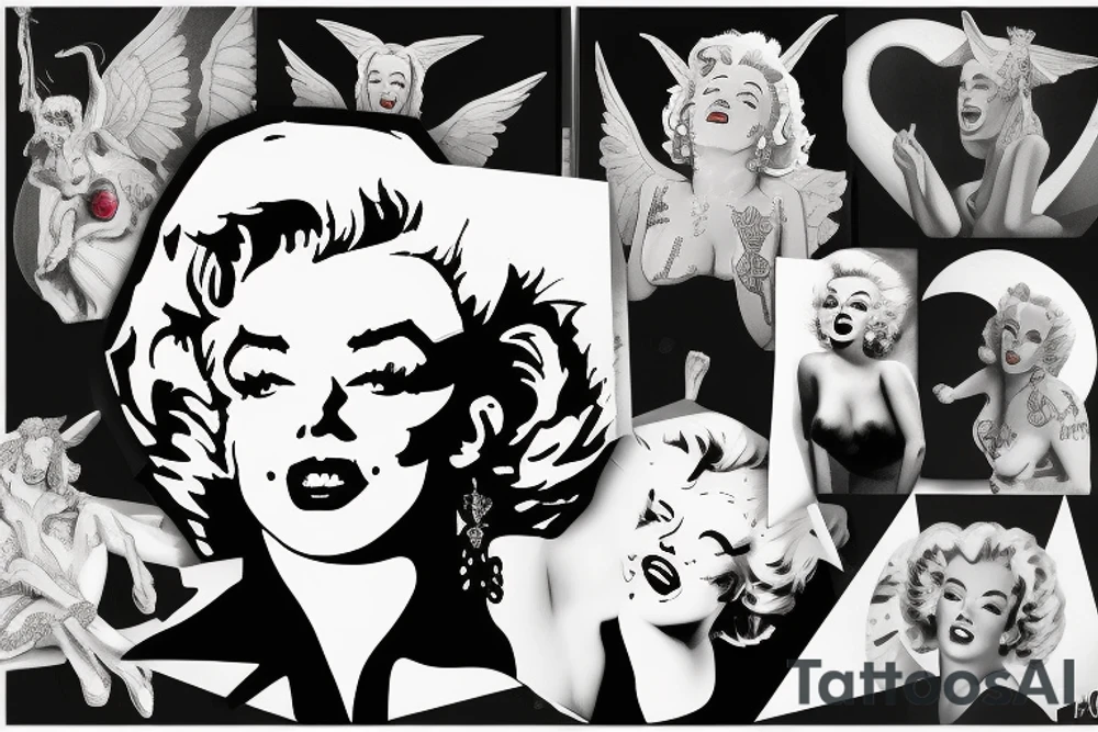 baphomet marilyn monroe tattoo idea