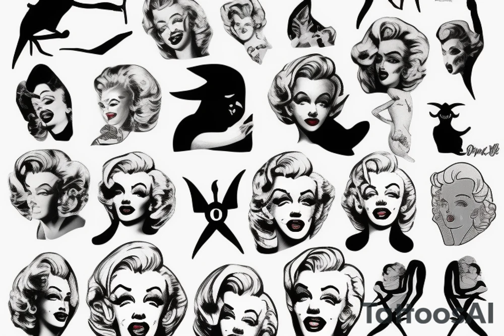 baphomet marilyn monroe tattoo idea