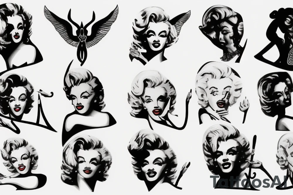 baphomet marilyn monroe tattoo idea
