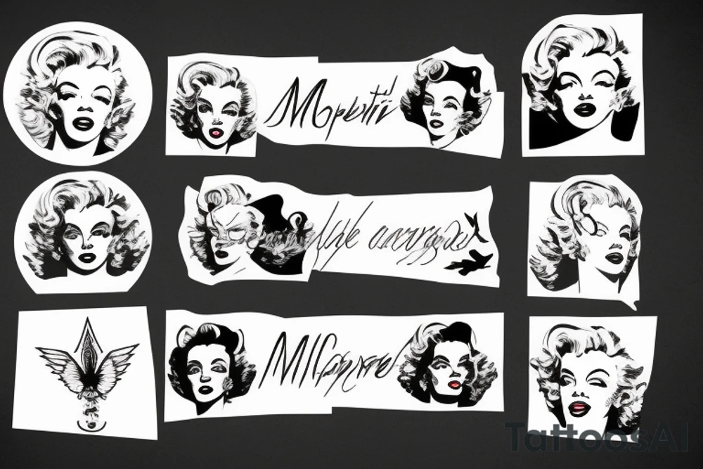 baphomet marilyn monroe tattoo idea