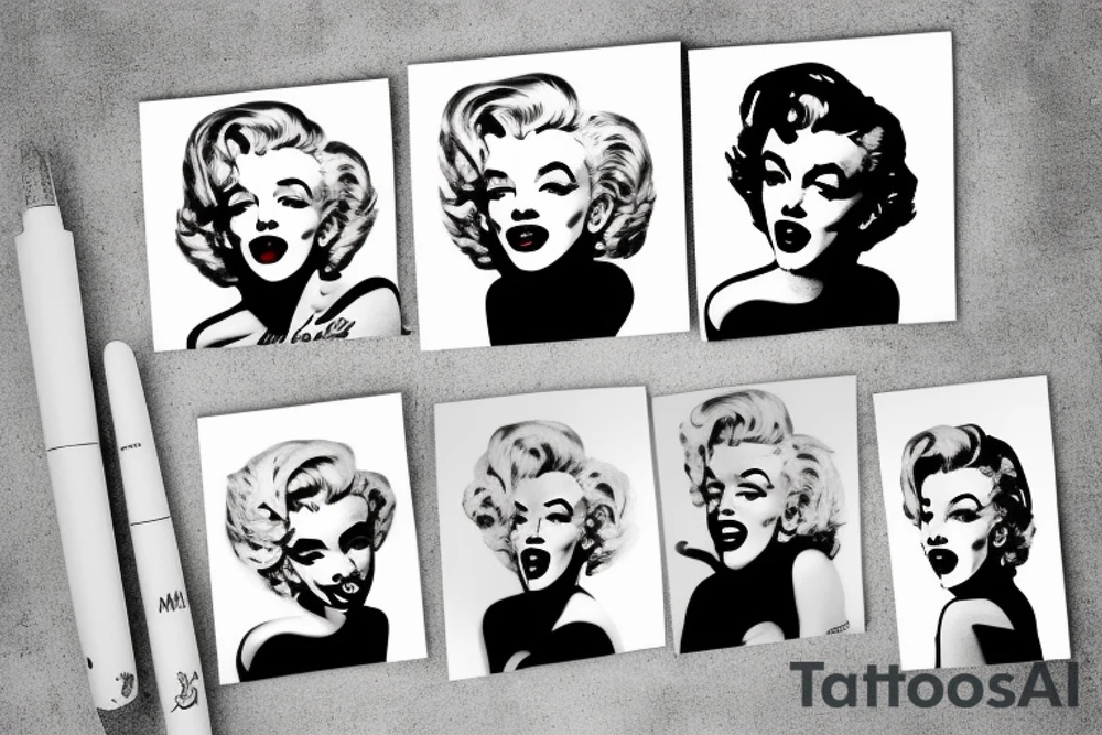 baphomet marilyn monroe tattoo idea