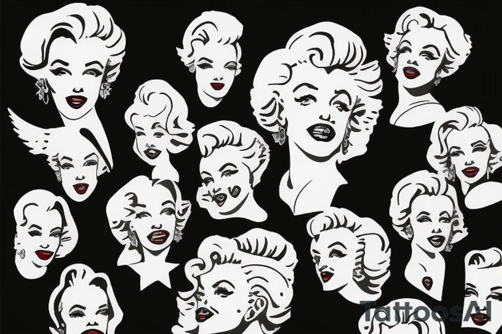 baphomet marilyn monroe tattoo idea