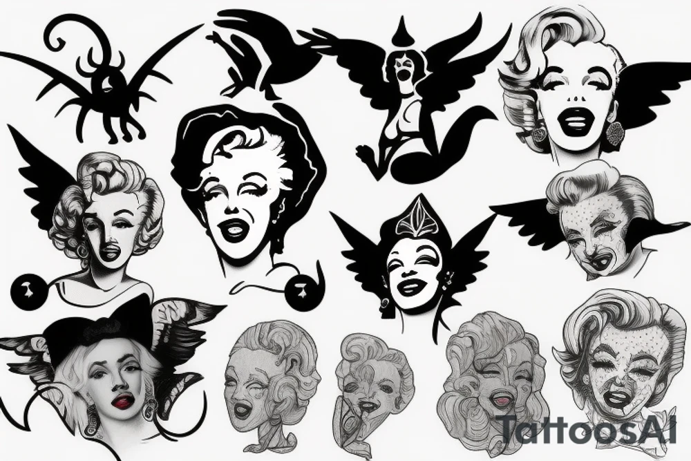 baphomet marilyn monroe tattoo idea