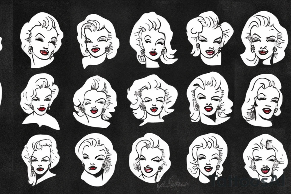 baphomet marilyn monroe tattoo idea