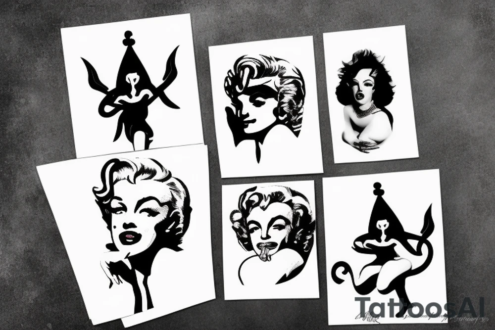 baphomet marilyn monroe tattoo idea