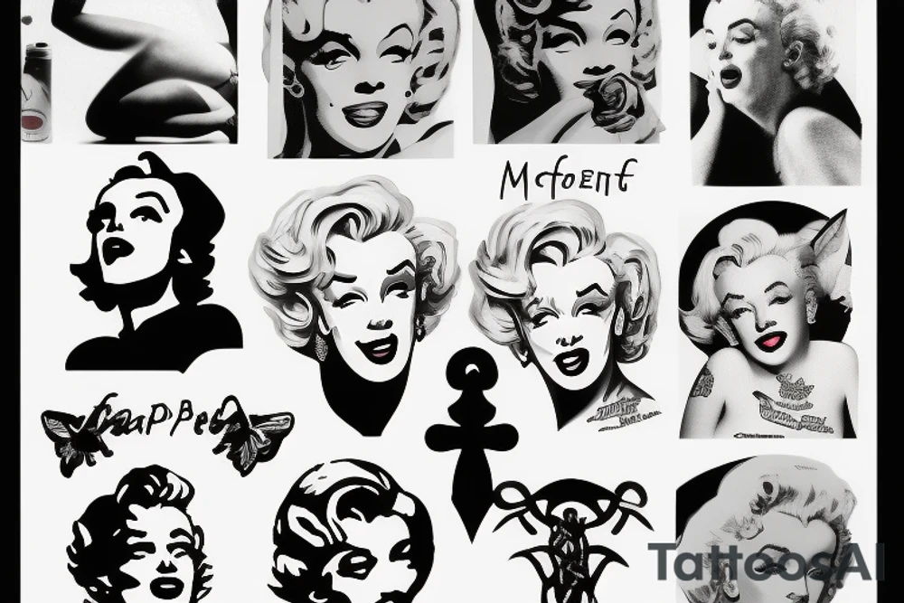 baphomet marilyn monroe tattoo idea