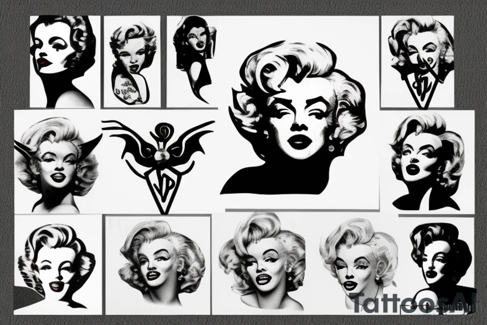 baphomet marilyn monroe tattoo idea