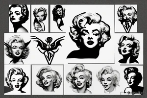baphomet marilyn monroe tattoo idea