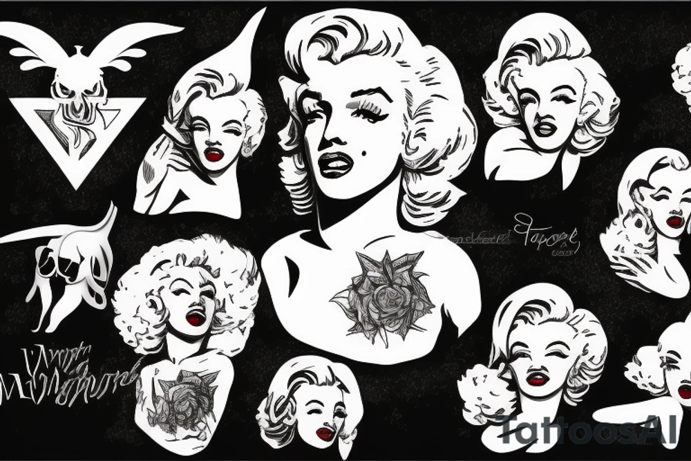 baphomet marilyn monroe tattoo idea