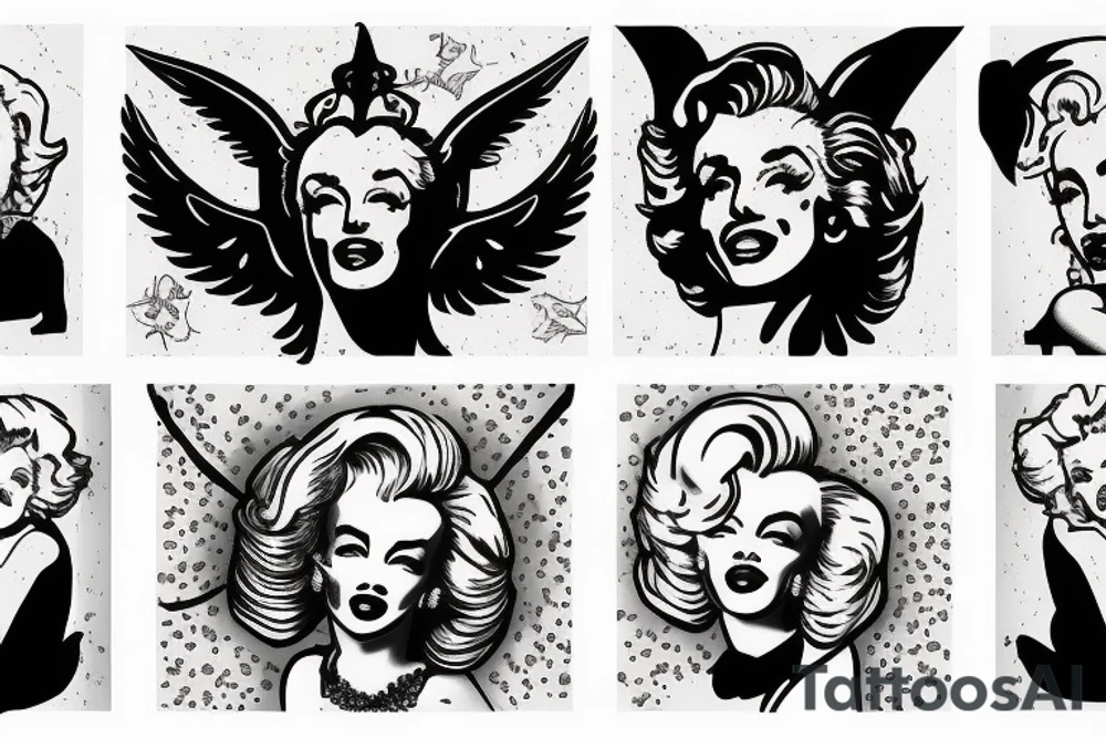 baphomet marilyn monroe tattoo idea