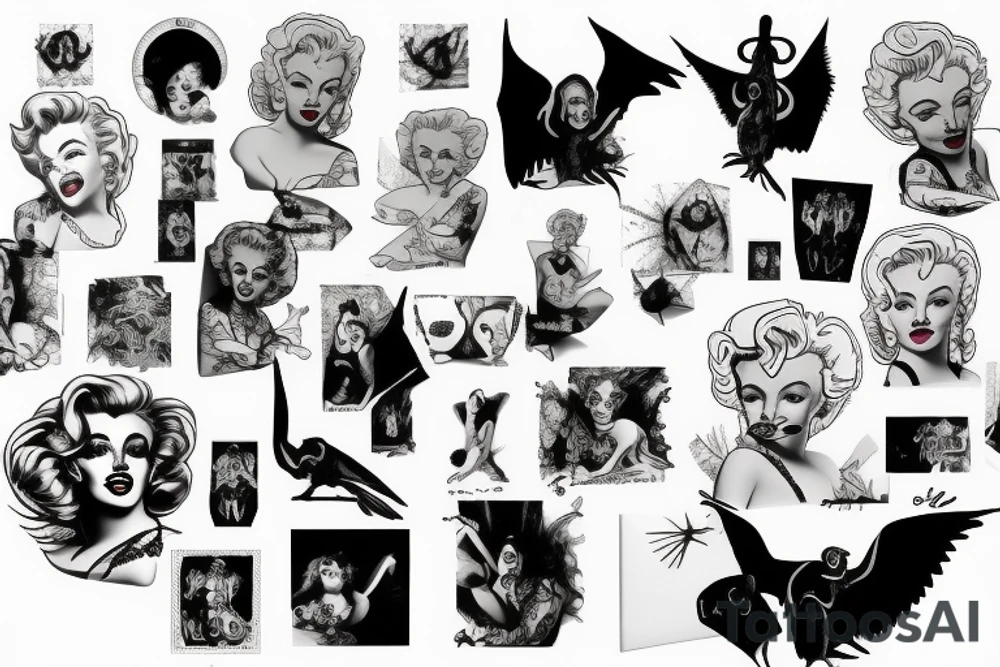 baphomet marilyn monroe tattoo idea