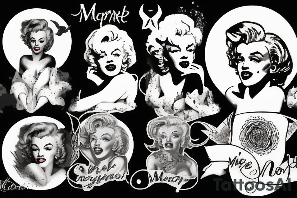 baphomet marilyn monroe tattoo idea