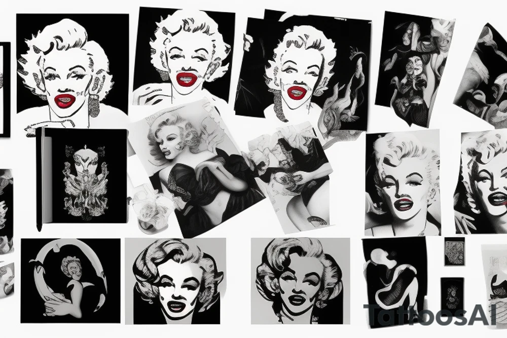 baphomet marilyn monroe tattoo idea