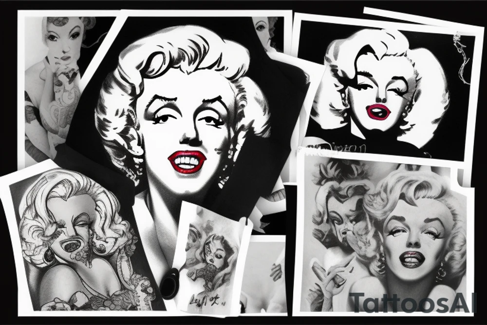 baphomet marilyn monroe tattoo idea