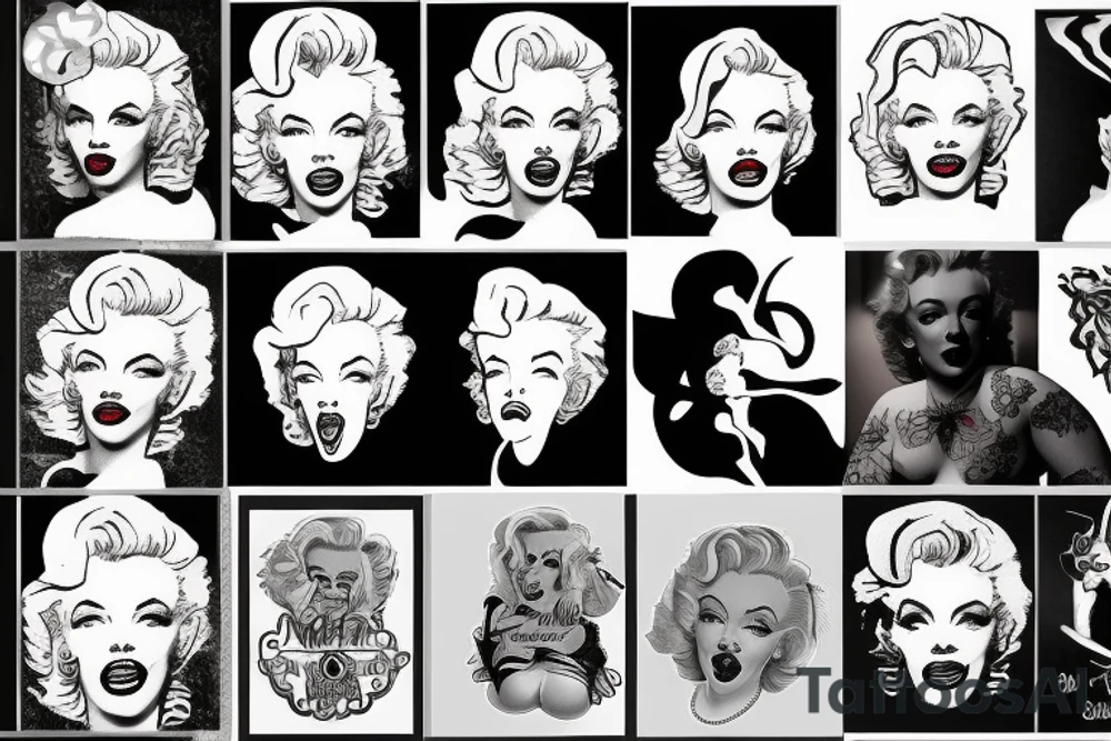 baphomet marilyn monroe tattoo idea