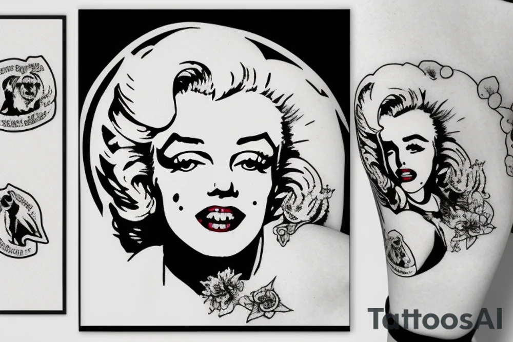 baphomet marilyn monroe tattoo idea