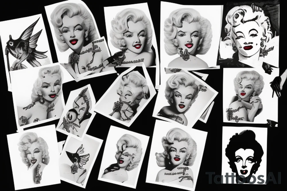 baphomet marilyn monroe tattoo idea