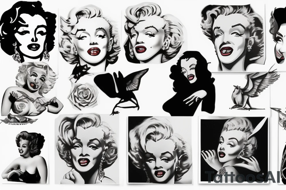 baphomet marilyn monroe tattoo idea