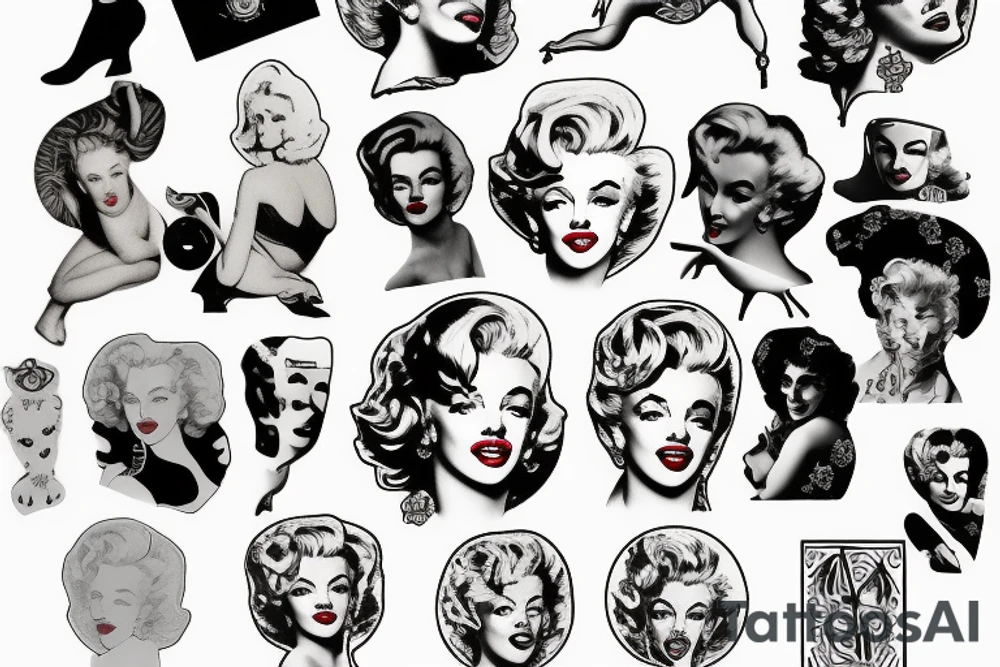 baphomet marilyn monroe tattoo idea