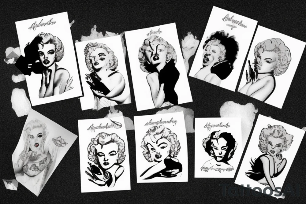 baphomet marilyn monroe tattoo idea