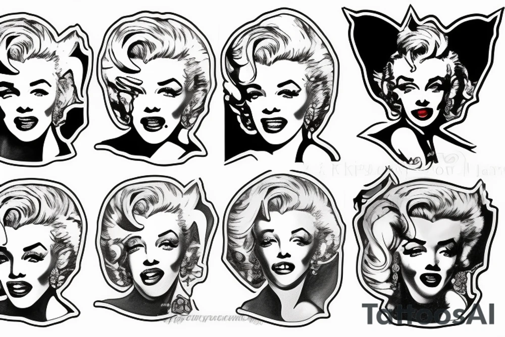 baphomet marilyn monroe tattoo idea